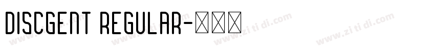 Discgent Regular字体转换